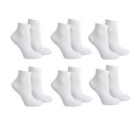 Rainbow Socks Lot de 6 paires de chaussettes de sport pour femme - Blanc - Idéales pour le quotidien et le sport - Taille unique