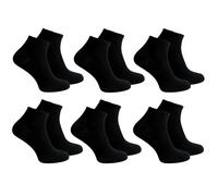 Rainbow Socks Lot de 6 paires de chaussettes de sport pour homme et femme - Noir - Confortables et résistantes - Taille unique