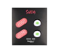 Rainbow Socks - Mini Box de Chaussettes Sushi - Chaussettes Sushi Maki Saumon et Concombre pour Homme et Femme - 1 Paire, 41-46