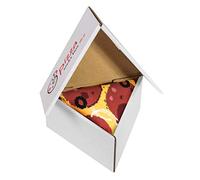Rainbow Socks - Pizza Socks Box Slice Pepperoni - Hommes Femmes Chaussettes - Cadeau Pour les Amateurs de Pizza - 1 paire