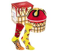 Rainbow Socks - Unisexe Femme Homme - Les glaces de chaussettes dans une boite pour elle et pour lui - un cadeau pour les amis pour l'anniversaire - 1 Paire - VANILLE & CERISE - 41-46