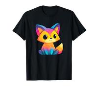Rainbow Space Fox Mignon Kawaii Galaxie Animal T-Shirt
