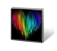 Rainbow Spectrum Heart Broches et épingles carrées légères en forme de cœur Unisexe Bijoux pour vêtements châle chapeau