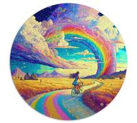 Rainbow Spirit 1000 Pièces Puzzle Rond Cadeau Irrégulière Puzzle Circulaire Difficile Classiques 1000pcs (67.5x67.5cm)