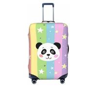 Rainbow Star Panda Housse de protection élastique pour bagage de voyage Motif rayures, Noir , XL
