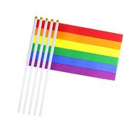 Rainbow Stick Flag Small Hand Teniy LGBT Flags Mini Gay Lesbien Pride Festival Flags 10pcs