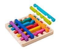 Rainbow Stick Stacking Toys - Réglage du bloc en bois, activités d'apprentissage des | Educational Sensory Building Toy, Playset Early Development Playset for Kids Girls Bo