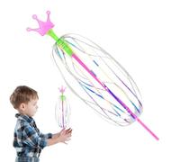 Rainbow Stick Twirler - Illuminez Rainbow Twirler, ABS Rainbows Bubble Wand Spinner avec Bâton Rotatif | Jouets Interactifs D'intérieur Et D'extérieur, Sacs De Cadeaux Colorés pour