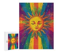 Rainbow Sun Art Print-2 Puzzle 1000 Pièces Educa Jouet en Bois Cadeau Unique Décoration Intérieure Jeu Éducatif Challenge Toy Adultes Et Enfants À Partir De 14 Ans 500 PCS