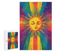 Rainbow Sun Art Print-2 Puzzle 1000 Pièces Educa Jouet en Bois Cadeau Unique Décoration Intérieure Jeu Éducatif Challenge Toy Adultes Et Enfants À Partir De 14 Ans 1000 PCS