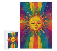 Rainbow Sun Art Print-2 Puzzle 1000 Pièces Educa Jouet en Bois Cadeau Unique Décoration Intérieure Jeu Éducatif Challenge Toy Adultes Et Enfants À Partir De 14 Ans 300 PCS
