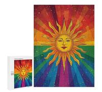 Rainbow Sun Art Print Puzzle 1000 Pièces Educa Jouet en Bois Cadeau Unique Décoration Intérieure Jeu Éducatif Challenge Toy Adultes Et Enfants À Partir De 14 Ans 500 PCS