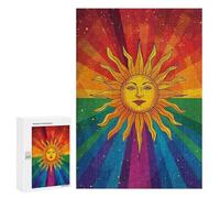 Rainbow Sun Art Print Puzzle 1000 Pièces Educa Jouet en Bois Cadeau Unique Décoration Intérieure Jeu Éducatif Challenge Toy Adultes Et Enfants À Partir De 14 Ans 300 PCS