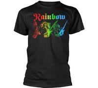 Rainbow - T-shirt "3 Ritchies" pour homme/femme unie PH1205 (M) (Noir)