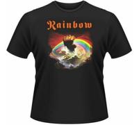 Rainbow T Shirt Rising Mens Rock Tee Black Unisex Licensed