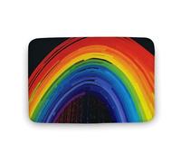 Rainbow Tapis de sol antidérapant et absorbant, résistant à la saleté, tapis d'entrée de cuisine, tapis de porte durable et lavable pour décoration d'intérieur, 50 x 80 cm