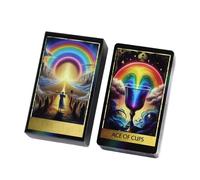 Rainbow Tarot Cards, Beginners Classic Intuitive Deck, Ancient Symbolism, Full English Guide Included, Exquisite Design, Perfect for Party Favors, Board Games, Empowerment, Life Divination, Spiritual