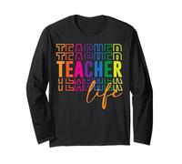 Rainbow Teacher Appreciation Professeur des écoles Professor TA Manche Longue