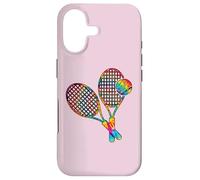 Rainbow Tennis Rackets Tie Dye Kids Boys Teenage Men Girls Coque pour iPhone 17