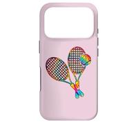 Rainbow Tennis Rackets Tie Dye Kids Boys Teenage Men Girls Coque pour iPhone 17 Pro