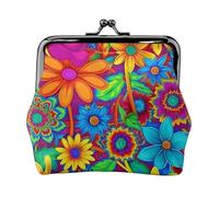 Rainbow Tie Dye-Red Print Pochette à monnaie pour femme avec fermeture à glissière et mini portefeuille pour cartes et rouge à lèvres