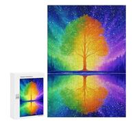 Rainbow Tree Reflection Art Print Puzzle 300 Pièces Educa Jouet en Bois Cadeau Unique Décoration Intérieure Jeu Éducatif Challenge Toy Adultes Et Enfants À Partir De 14 Ans 300 PCS