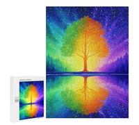 Rainbow Tree Reflection Art Print Puzzle 500 Pièces Educa Jouet en Bois Cadeau Unique Décoration Intérieure Jeu Éducatif Challenge Toy Adultes Et Enfants À Partir De 14 Ans 500 PCS
