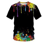 Rainbow Tshirts T-shirt arc-en-ciel amusant pour homme - Chemise colorée surdimensionnée - Couleur unie - Drapeau gay LGBTQ - T-shirt de loisirs LGBT Fierté Pride Tops Gay CSD Streetwear Fitness Sea
