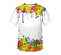 Rainbow Tshirts T-shirt arc-en-ciel amusant pour homme - Chemise colorée surdimensionnée - Couleur unie - Drapeau gay LGBTQ - T-shirt de loisirs LGBT Fierté Pride Tops Gay CSD Streetwear Fitness Sea