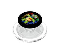 Rainbow Turtle Pride, Joli Motif d'ambiance Gay sur la Plage PopSockets PopGrip pour MagSafe