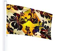 Rainbow Tye-Dye Tropical Floral Flag 3x5 Ft Outdoor Double Sided 100% Polyester Duty Durable Flags With Preset Hole For Home Office Garden Holiday Decorations