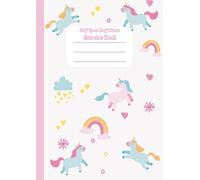 Rainbow Unicorn Half Lined Half Blank Exercise Book For Kids: A4 Wide Ruled & Plain Page Notebook | 120 Premium White Pages for Drawing, Doodling & Writing | For Children aged 3-12 years