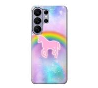 Rainbow Unicorn Pastel Sky Etui Coque Housse pour Samsung Galaxy S26 Ultra