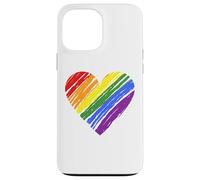 Rainbow Vintage Pride LGBTQ Pride LGBT Heart Coque pour iPhone 13 Pro Max