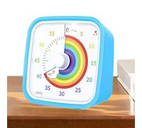 Rainbow Visual Timer Clock - 60 Minute Countdown Disk for Kids Learning | Silent Rotation with Time Management Tool, Protective Case Educational for Study Focus Aid Classroom Home Use