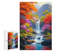 Rainbow Waterfall Scenery Puzzle 1000 Pièces Educa Jouet en Bois Cadeau Unique Décoration Intérieure Jeu Éducatif Challenge Toy Adultes Et Enfants À Partir De 14 Ans 1000 PCS