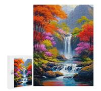 Rainbow Waterfall Scenery Puzzle 1000 Pièces Educa Jouet en Bois Cadeau Unique Décoration Intérieure Jeu Éducatif Challenge Toy Adultes Et Enfants À Partir De 14 Ans 500 PCS