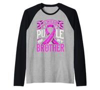 Rainbow We Wear Purple Vêtements de Sensibilisation au Cancer du pancréas Manche Raglan