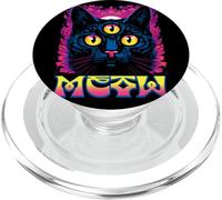 Rainbow Witch Cat with All Seeing 3rd Eye PopSockets PopGrip pour MagSafe