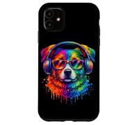 Rainbow Wolf Realistic Watercolor Cute Wolf Paint Colorful Coque pour iPhone 11