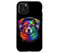 Rainbow Wolf Realistic Watercolor Cute Wolf Paint Colorful Coque pour iPhone 11 Pro