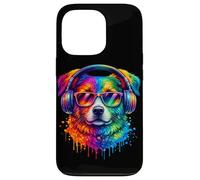Rainbow Wolf Realistic Watercolor Cute Wolf Paint Colorful Coque pour iPhone 13 Pro