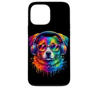 Rainbow Wolf Realistic Watercolor Cute Wolf Paint Colorful Coque pour iPhone 13 Pro Max