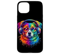Rainbow Wolf Realistic Watercolor Cute Wolf Paint Colorful Coque pour iPhone 15 Plus