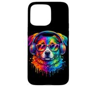 Rainbow Wolf Realistic Watercolor Cute Wolf Paint Colorful Coque pour iPhone 15 Pro Max