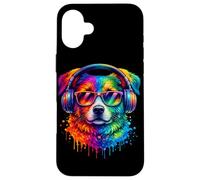 Rainbow Wolf Realistic Watercolor Cute Wolf Paint Colorful Coque pour iPhone 16 Plus