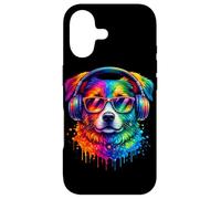 Rainbow Wolf Realistic Watercolor Cute Wolf Paint Colorful Coque pour iPhone 17