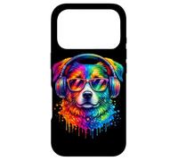 Rainbow Wolf Realistic Watercolor Cute Wolf Paint Colorful Coque pour iPhone 17 Pro