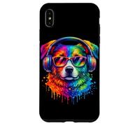 Rainbow Wolf Realistic Watercolor Cute Wolf Paint Colorful Coque pour iPhone XS Max