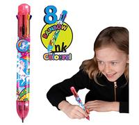 Rainbow Writer - Stylo Multicouleur Licorne de Deluxbase. Stylo 8 en 1 rétractable, cool pour les enfants, idéal pour la rentrée